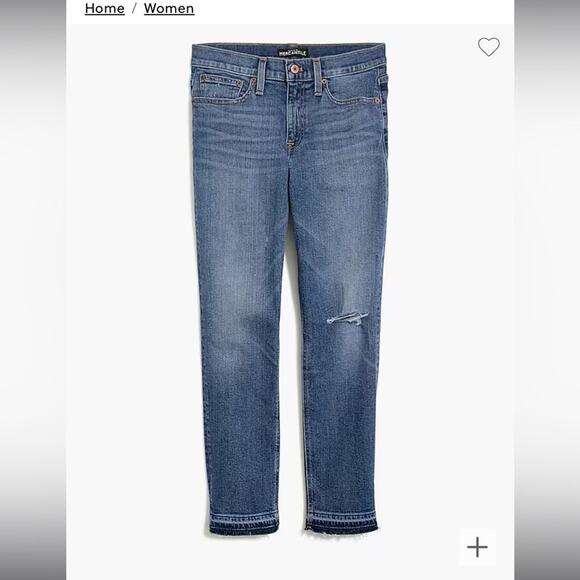 J. Crew Denim - JCrew Mercantile Slim boyfriend jean with distressed details Frayed Hem L0871
